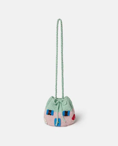 Stella Mccartney Toadstool House Crocheted Crossbody Bag In Green