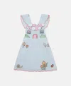Stella Mccartney Toadstool Sleeveless Scalloped Trim Dress
