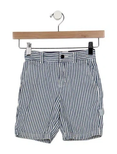 Pre-owned Stella Mccartney Babies' Toddler Boys Branded Embroidered Shorts In Blue