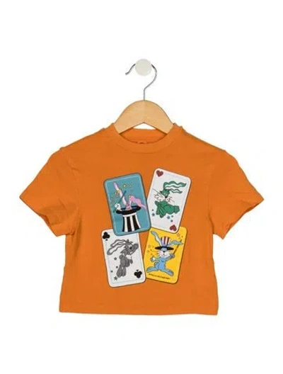 Pre-owned Stella Mccartney Babies' Toddler Boys Branded Pattern Printed Shirt In Orange