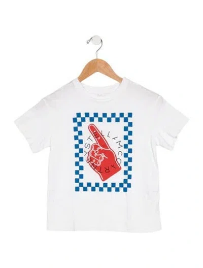 Pre-owned Stella Mccartney Babies' Toddler Boys Pattern Print Crewneck Shirt In White