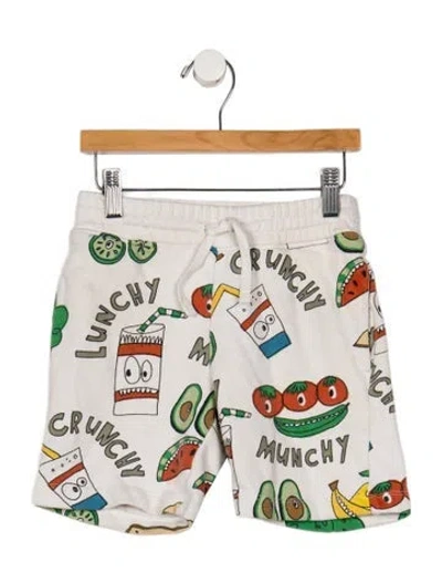 Pre-owned Stella Mccartney Babies' Toddler Boys' Pattern Print Jogger Shorts In White