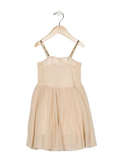 Pre-owned Stella Mccartney Babies' Toddler Girl Printed Dress In Neutrals