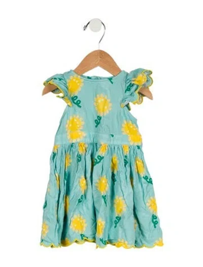 Pre-owned Stella Mccartney Babies' Toddler Girls' Blue Printed Dress
