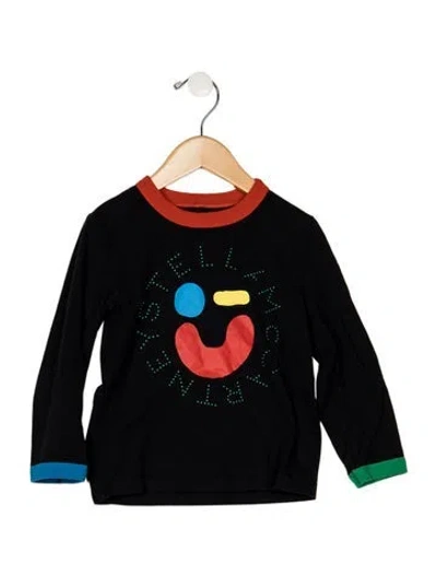 Pre-owned Stella Mccartney Babies' Toddler Girls Branded Pattern Printed Shirt In Black