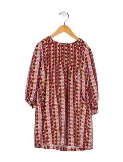 Pre-owned Stella Mccartney Babies' Toddler Girls Button Closure Pattern Printed Dress In Pink