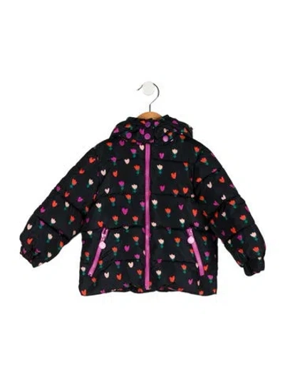 Pre-owned Stella Mccartney Babies' Toddler Girls' Floral Print Coat In Black