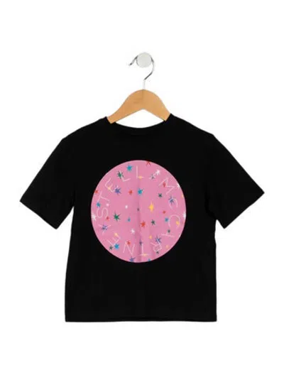 Pre-owned Stella Mccartney Babies' Toddler Girls' Graphic Crew-neck T-shirt W/tags In Black/pink