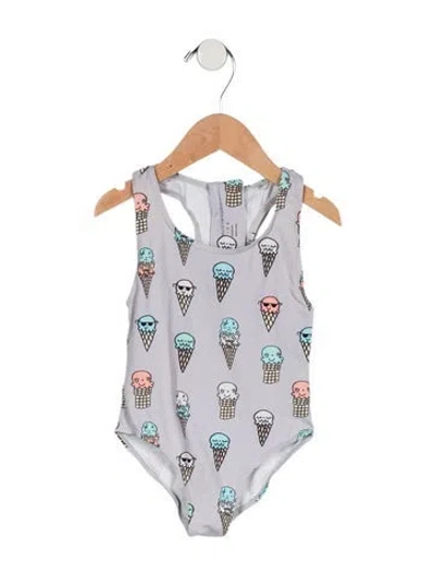 Pre-owned Stella Mccartney Babies' Toddler Girls' Graphic Printed Swimwear In Purple