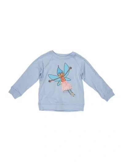 Pre-owned Stella Mccartney Babies' Toddler Girls' Graphic Ruffled Sweatshirt In Blue