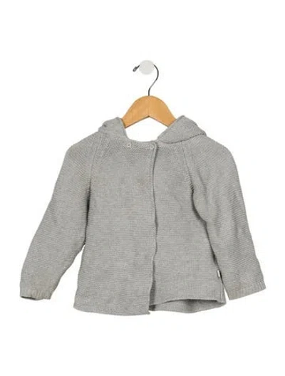 Pre-owned Stella Mccartney Babies' Toddler Girls Knitted Button Closure Jacket In Grey