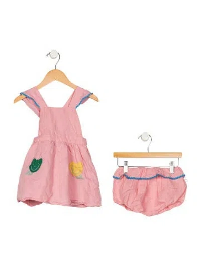 Pre-owned Stella Mccartney Babies' Toddler Girls' Linen Sleeveless Dress Set In Pink