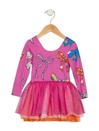 Pre-owned Stella Mccartney Babies' Toddler Girls' Long-sleeve Ruffle Dress In Pink