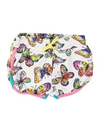 Pre-owned Stella Mccartney Babies' Toddler Girls Pattern Print Tie Closure Shorts In White