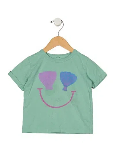 Pre-owned Stella Mccartney Babies' Toddler Girls Pattern Printed Crewneck Shirt In Blue