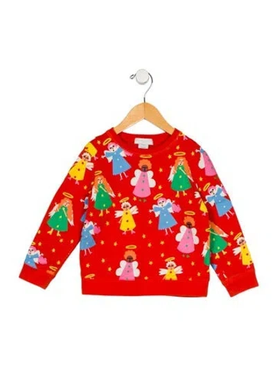 Pre-owned Stella Mccartney Babies' Toddler Girls Pattern Printed Crewneck Sweatshirt In Orange