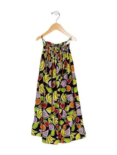 Pre-owned Stella Mccartney Babies' Toddler Girls Pattern Printed Pleated Dress In Black