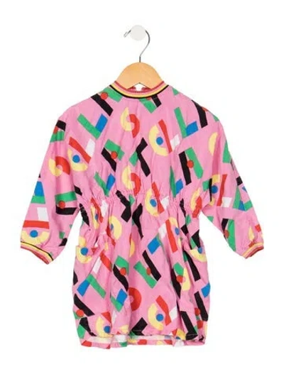 Pre-owned Stella Mccartney Babies' Toddler Girls Pattern Printed Pleated Dress In Pink