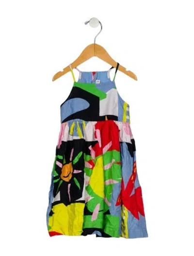 Pre-owned Stella Mccartney Babies' Toddler Girls Pattern Printed Zip Closure Dress In Blue