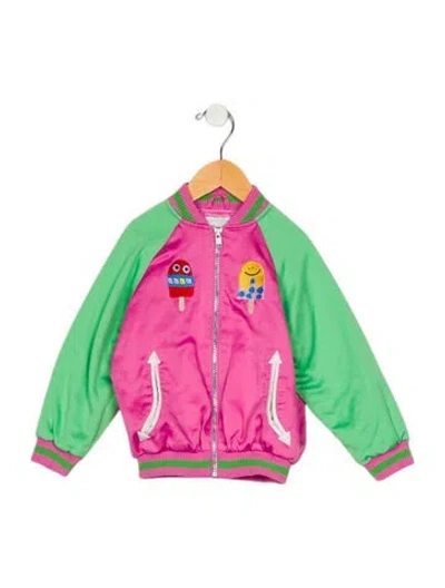 Pre-owned Stella Mccartney Babies' Toddler Girls Pattern Printed Zip Closure Jacket In Pink