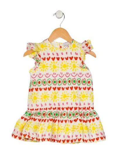 Pre-owned Stella Mccartney Babies' Toddler Girls' Patterned Knee-high Dress In Yellow