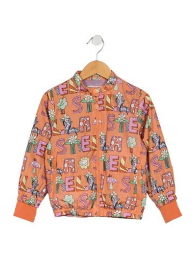Pre-owned Stella Mccartney Babies' Toddler Girls' Patterned Print Jacket In Orange