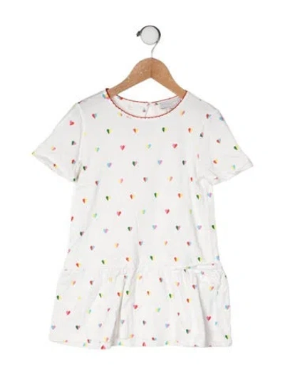 Pre-owned Stella Mccartney Babies' Toddler Girls' Patterned Printed Casual Dress In White