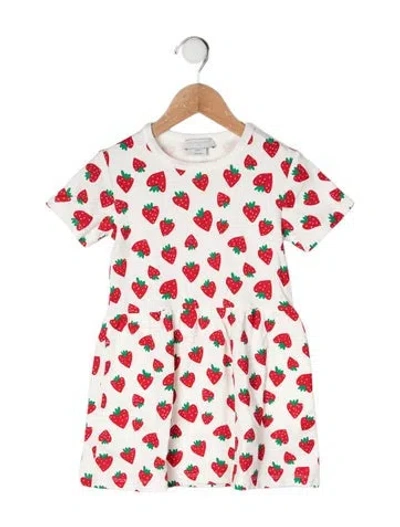 Pre-owned Stella Mccartney Babies' Toddler Girls' Patterned Printed Casual Dress In White