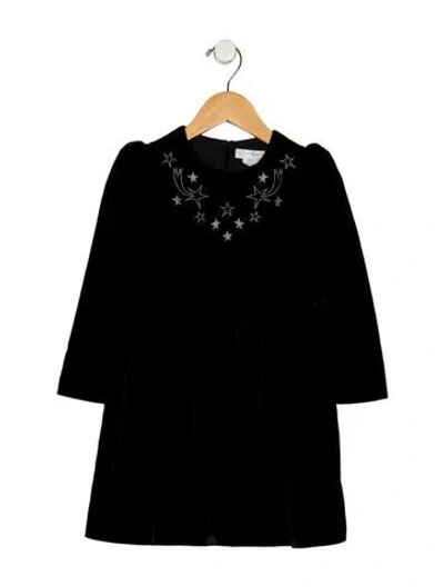 Pre-owned Stella Mccartney Babies' Toddler Girls' Pleated Crew Neck Dress In Black