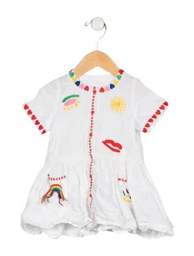 Pre-owned Stella Mccartney Babies' Toddler Girls' Pleated Dress. In White