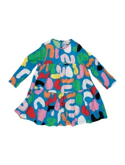 Pre-owned Stella Mccartney Babies' Toddler Girls' Pleated Printed Dress In Blue