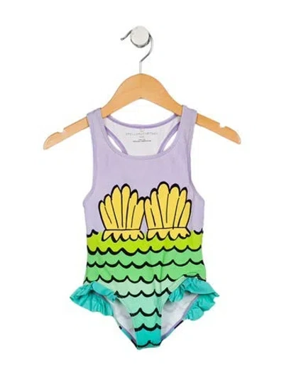 Pre-owned Stella Mccartney Babies' Toddler Girls' Printed One-piece Swimsuit In Purple