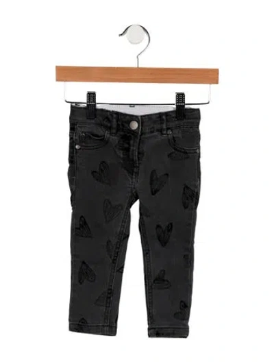 Pre-owned Stella Mccartney Babies' Toddler Girls' Printed Skinny Jeans In Black