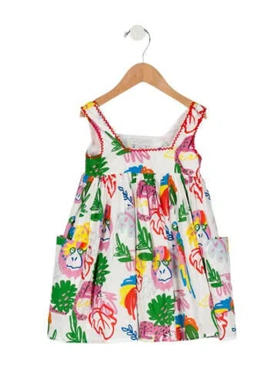 Pre-owned Stella Mccartney Babies' Toddler Girls' Printed Sleeveless Dress In White