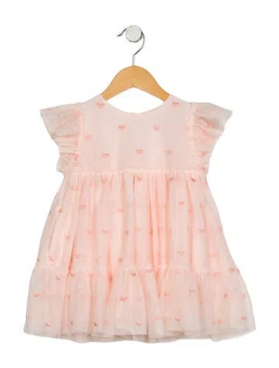 Pre-owned Stella Mccartney Babies' Toddler Girls Ruffle Embellished Pattern Printed Dress In Neutral