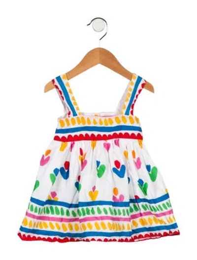 Pre-owned Stella Mccartney Babies' Toddler Girls' Sleeveless Floral Print Dress In White