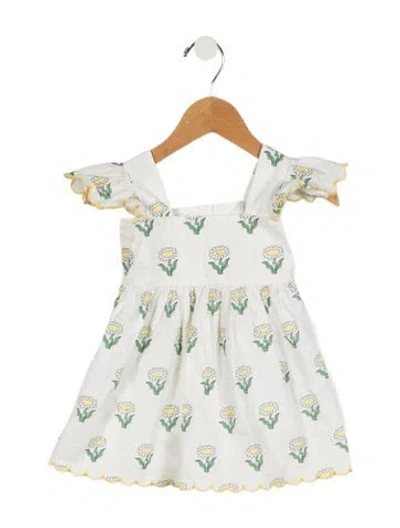 Pre-owned Stella Mccartney Babies' Toddler Girls' Sleeveless Floral Print Dress In White