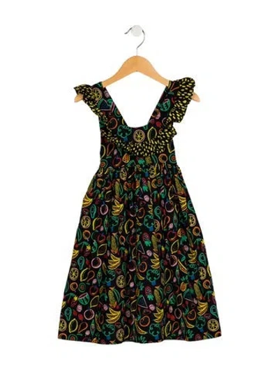 Pre-owned Stella Mccartney Babies' Toddler Girls' Sleeveless Pattern Printed Dress In Black
