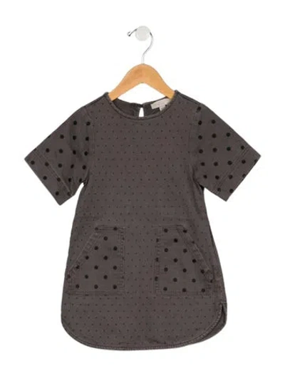 Pre-owned Stella Mccartney Babies' Toddlers' Girl Polkadot Short-sleeve Dress In Gray