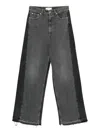 Stella Mccartney Tonal Panelled Jeans In Gray