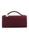 Stella Mccartney Burgundy Satin Falabella Handbag In Red