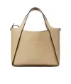 Stella Mccartney Logo Top Handle Crossbody Tote Bag In Nude