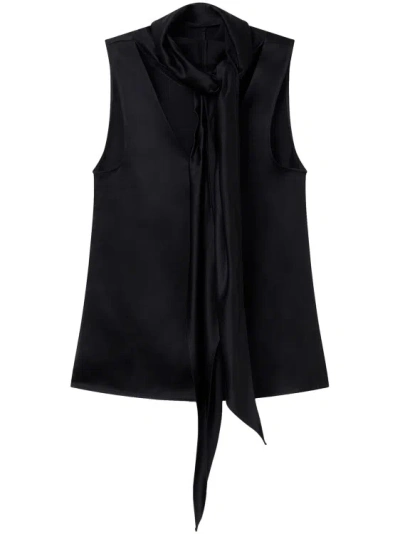 STELLA MCCARTNEY TOP SCARF-COLLAR BLACK