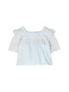Stella Mccartney Top Square Neckline Mc In Baby Blue