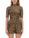 Stella Mccartney Stella Mc Cartney Top With Animal Pattern In Multicolour