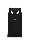 Stella Mccartney Star Appliqué Ribbed Tank Top In Black