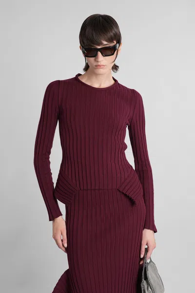 Stella Mccartney Topwear In Bordeaux Cotton In Burgundy