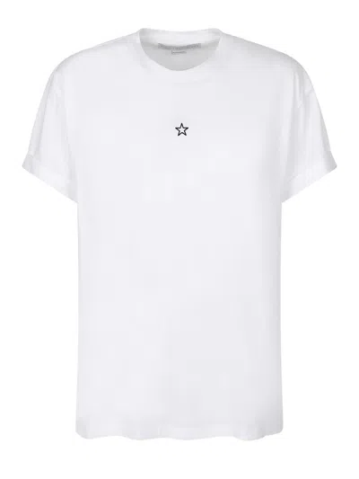 Stella Mccartney Embroidered Star Detail Cotton T-shirt In White
