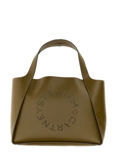 Stella Mccartney Logo Tote Bag In Grey