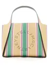 Stella Mccartney Tote Bag With Double Handles And Logo Detail In Multicolour